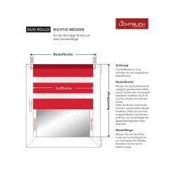Lichtblick Duo Rollo Welle Klemmfix, ohne Bohren, ab 45 x 150 cm - B-Ware