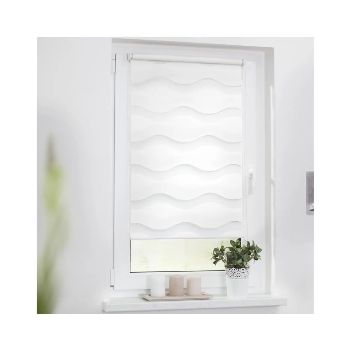 Lichtblick Duo Rollo Welle Klemmfix, ohne Bohren, ab 45 x 150 cm - B-Ware