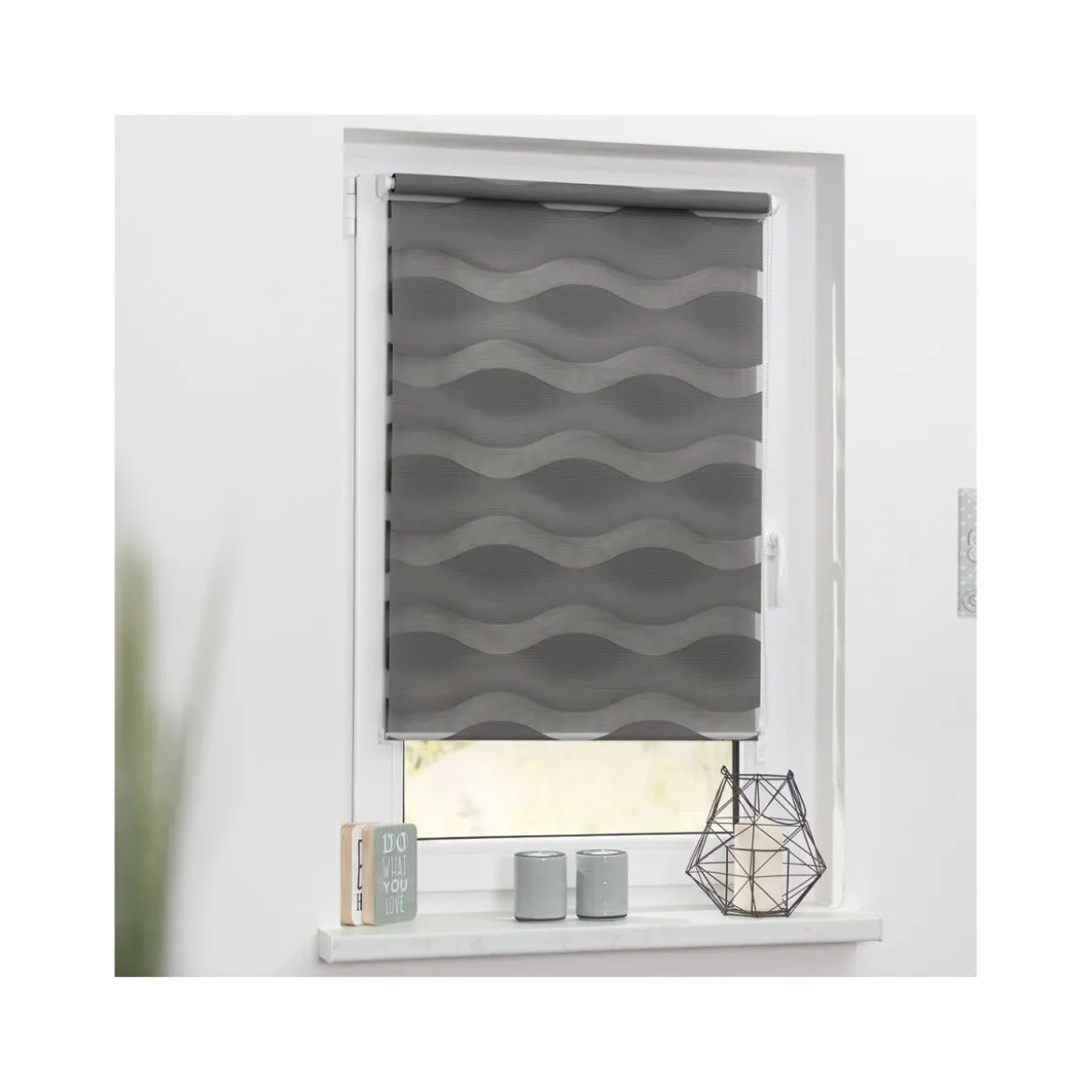 Lichtblick Duo Rollo Welle Klemmfix, ohne Bohren, ab 45 x 150 cm - B-Ware