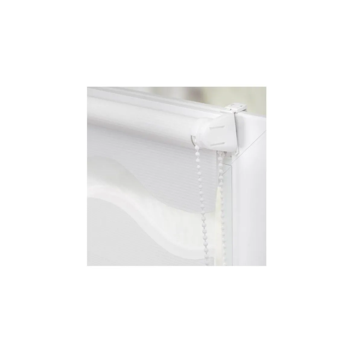 Lichtblick Duo Rollo Welle, Klemmfix ohne Bohren, 45 x 150 cm, weiß - B-Ware neuwertig