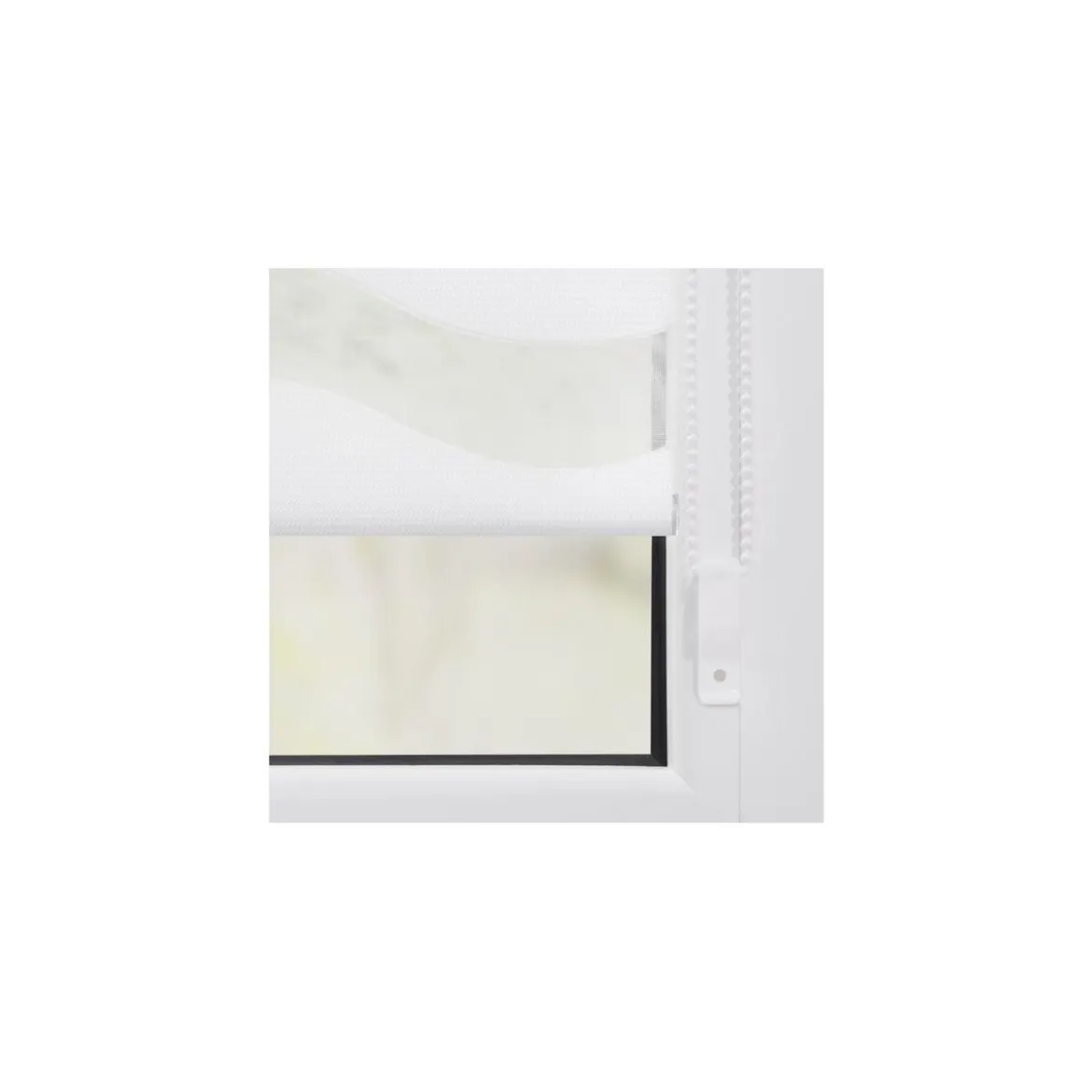 Lichtblick Duo Rollo Welle, Klemmfix ohne Bohren, 45 x 150 cm, weiß - B-Ware neuwertig