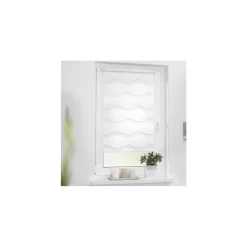 Lichtblick Duo Rollo Welle, Klemmfix ohne Bohren, 45 x 150 cm, weiß - B-Ware neuwertig