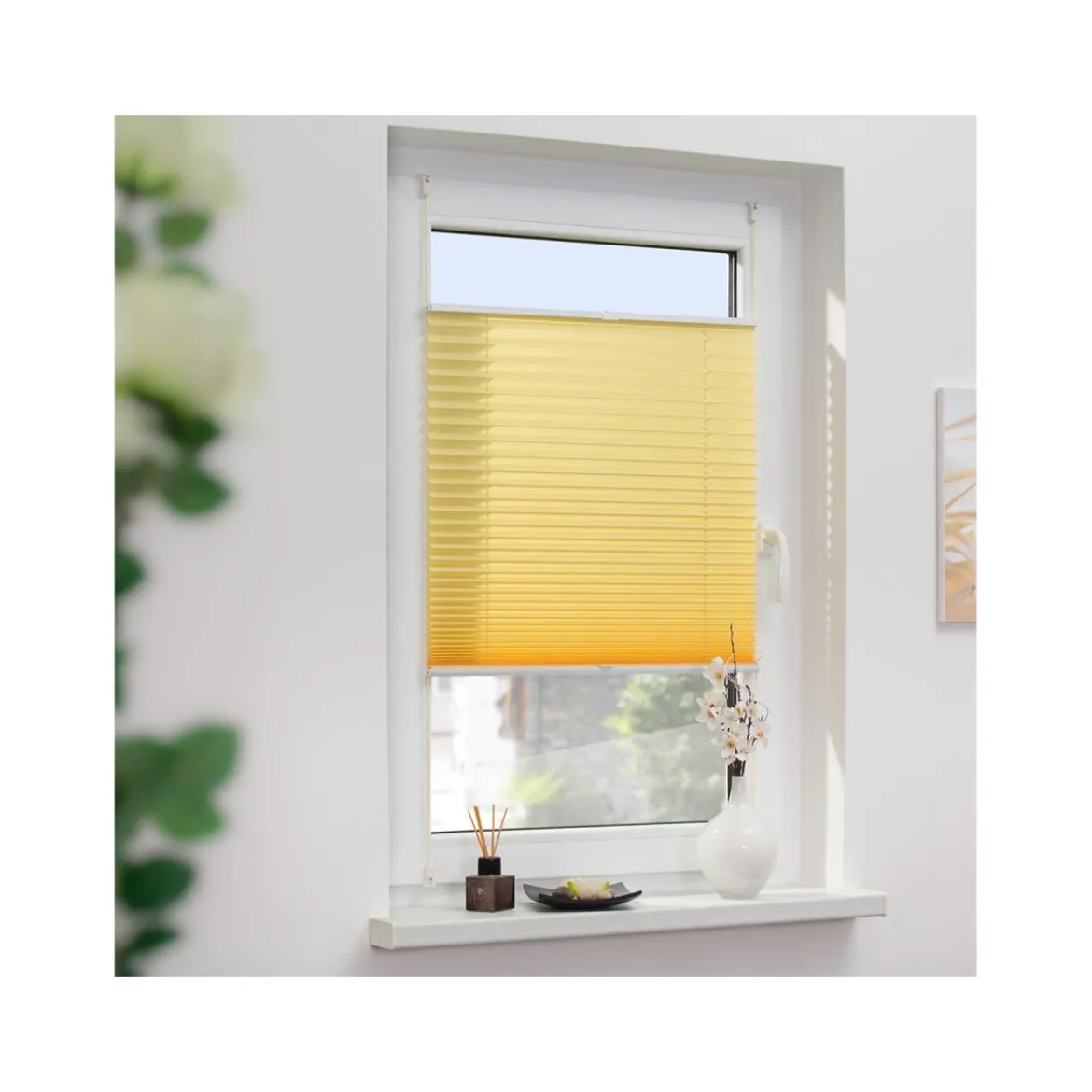 Lichtblick Plissee Klemmfix, ohne Bohren, verspannt, ab 45 x 130 cm - B-Ware