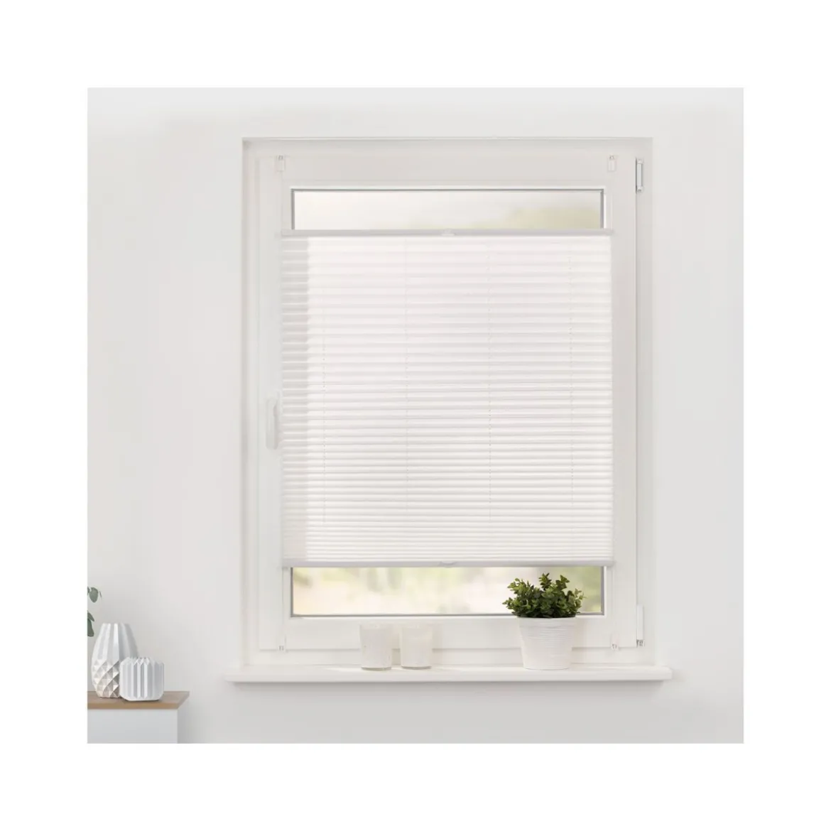 Lichtblick Plissee Klemmfix, ohne Bohren, verspannt, ab 45 x 130 cm - B-Ware