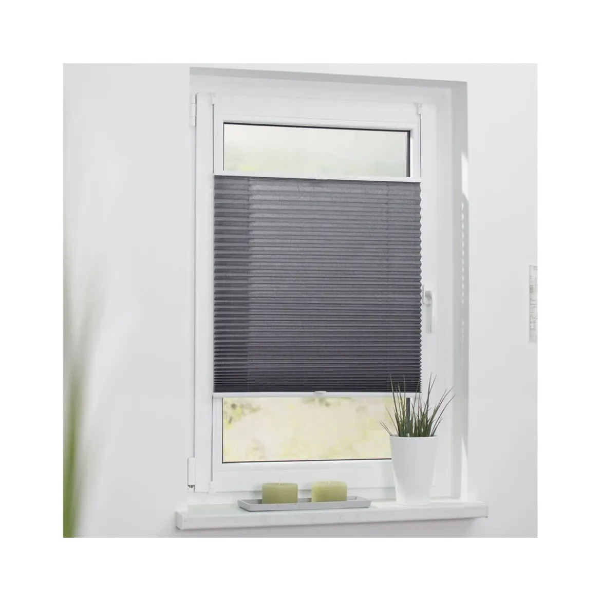 Lichtblick Plissee Klemmfix, ohne Bohren, verspannt, ab 45 x 130 cm - B-Ware