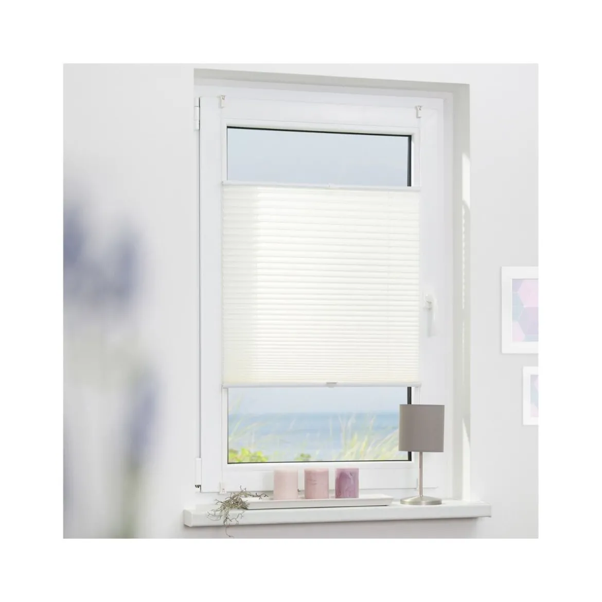 Lichtblick Plissee Klemmfix, ohne Bohren, verspannt, ab 45 x 130 cm - B-Ware