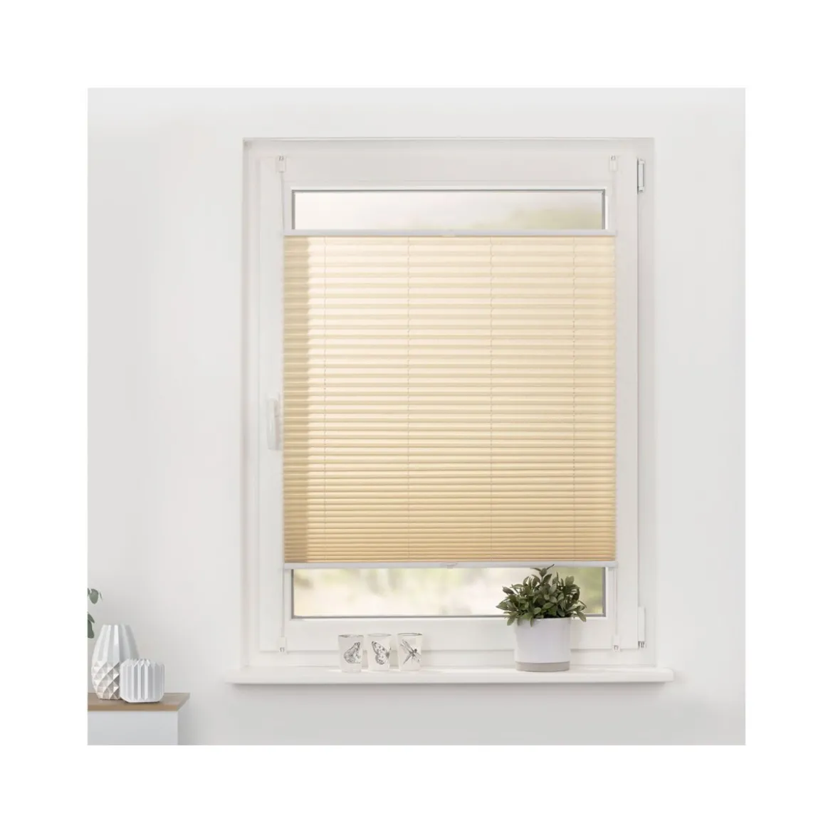Lichtblick Plissee Klemmfix, ohne Bohren, verspannt, ab 45 x 130 cm - B-Ware