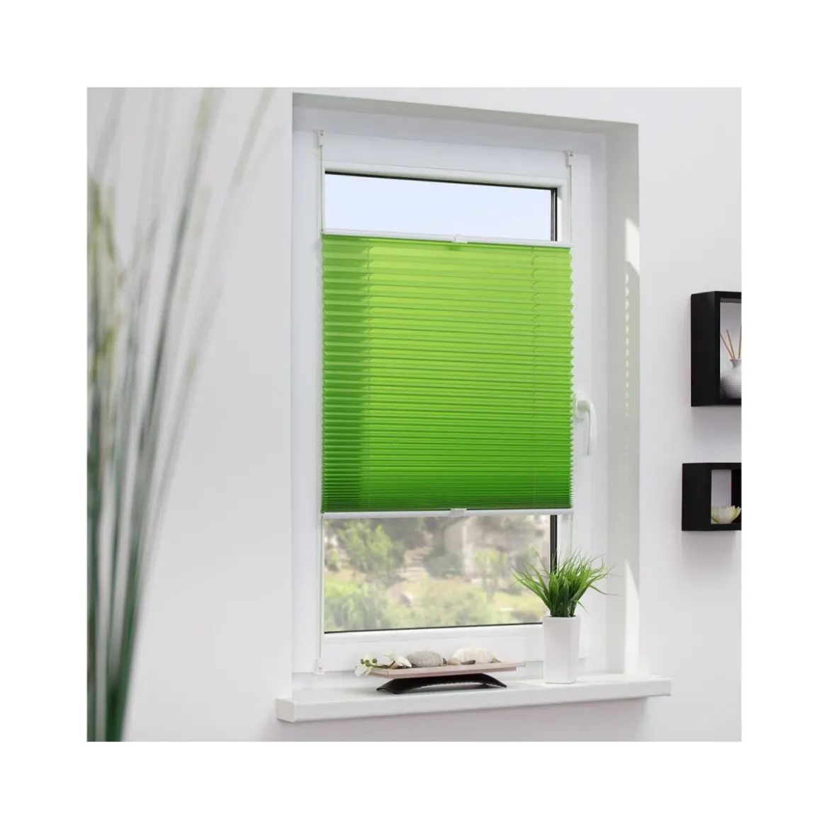 Lichtblick Plissee Klemmfix, ohne Bohren, verspannt, ab 45 x 130 cm - B-Ware