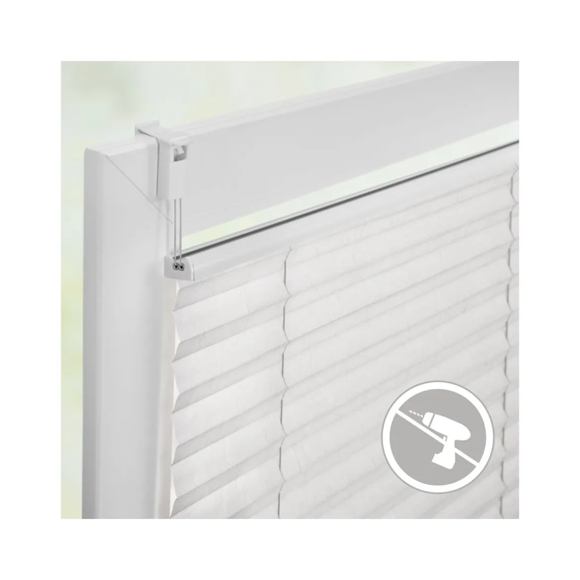 Lichtblick Plissee Klemmfix, ohne Bohren, verspannt, ab 45 x 130 cm - B-Ware