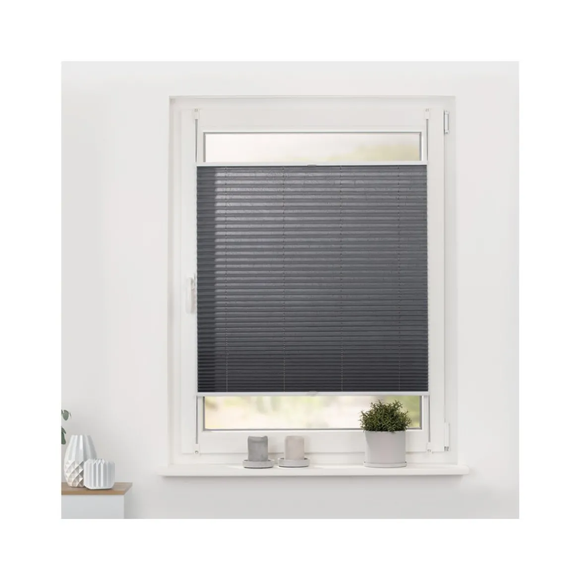 Lichtblick Plissee Klemmfix, ohne Bohren, verspannt, ab 45 x 130 cm - B-Ware