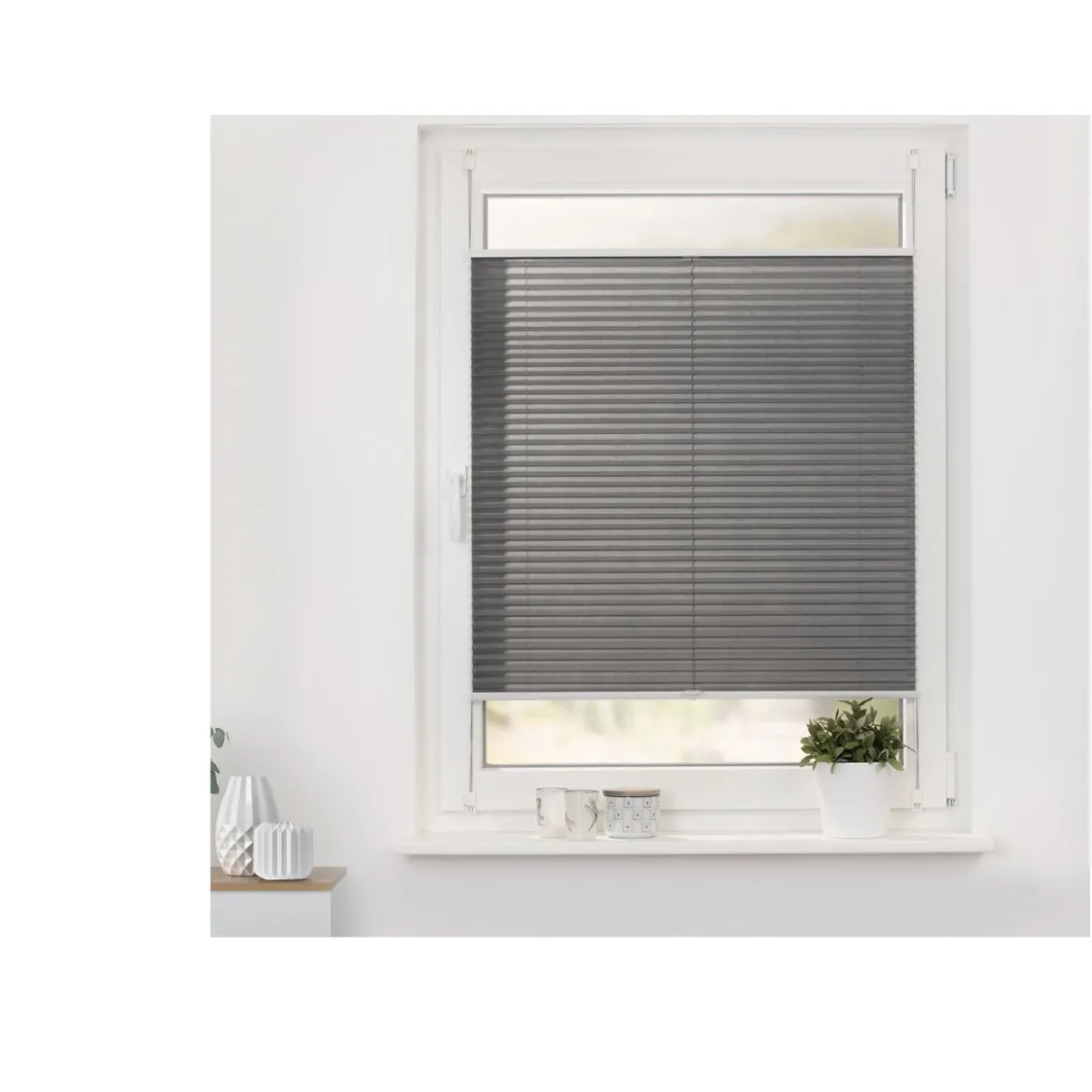 Lichtblick Plissee Klemmfix, ohne Bohren, verspannt, ab 45 x 130 cm - B-Ware