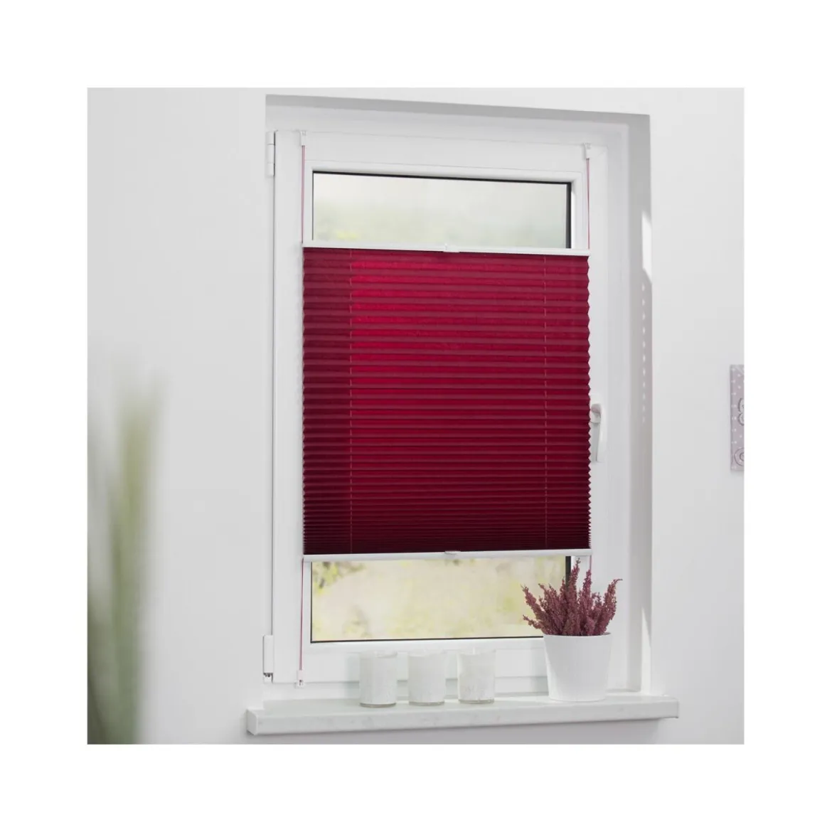 Lichtblick Plissee Klemmfix, ohne Bohren, verspannt, ab 45 x 130 cm - B-Ware