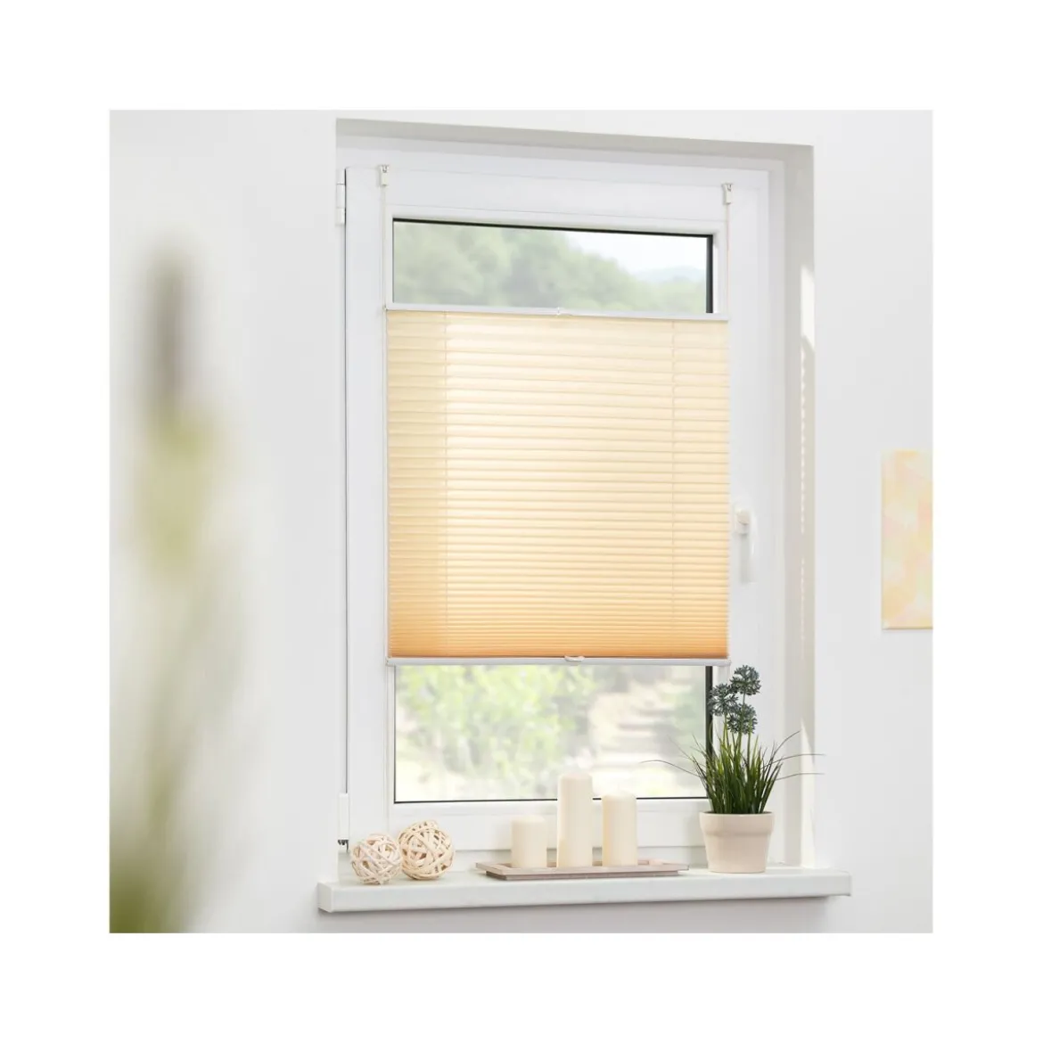 Lichtblick Plissee Klemmfix, ohne Bohren, verspannt, ab 45 x 130 cm - B-Ware