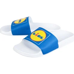 Lidl Herren Badepantoletten mit leichter Laufsohle (Weiß, 44) - B-Ware neuwertig