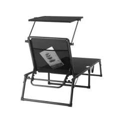 LIVARNO® Alu-Dreibeinliege »Houston«, schwarz - B-Ware