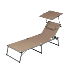 LIVARNO® Alu-Dreibeinliege »Houston«, taupe - B-Ware