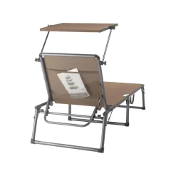 LIVARNO® Alu-Dreibeinliege »Houston«, taupe - B-Ware