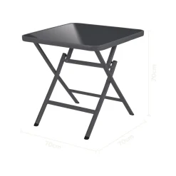 LIVARNO® Alu-Glastisch »Houston / Toronto«, 70 x 70 x 70 cm - B-Ware