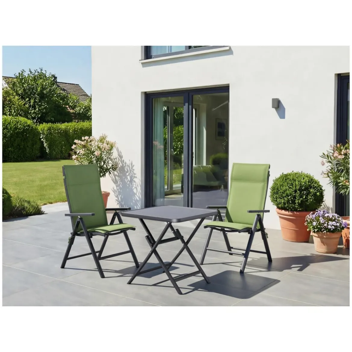 LIVARNO® Alu-Glastisch »Houston / Toronto«, 70 x 70 x 70 cm - B-Ware