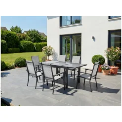 LIVARNO® Alu-Stapelsessel »Houston« hellgrau-meliert - B-Ware sehr gut