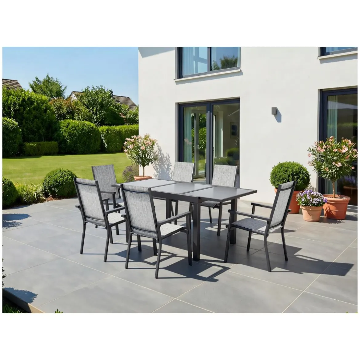 LIVARNO® Alu-Stapelsessel »Houston« hellgrau-meliert - B-Ware sehr gut