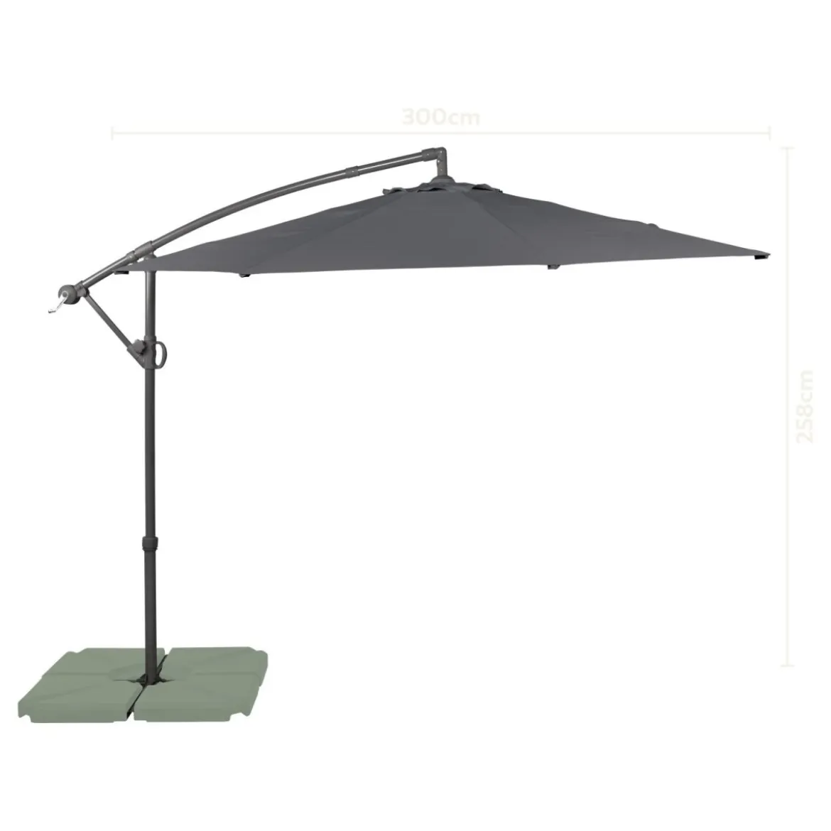 LIVARNO Ampelschirm, Ø300 cm, anthrazit - B-Ware