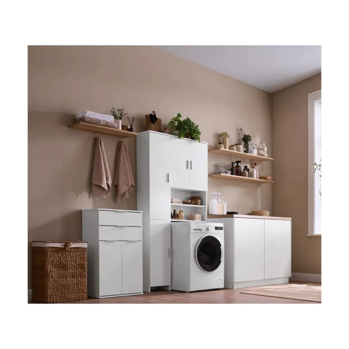 LIVARNO® Anstellschrank Liverpool, weiß - B-Ware Transportschaden