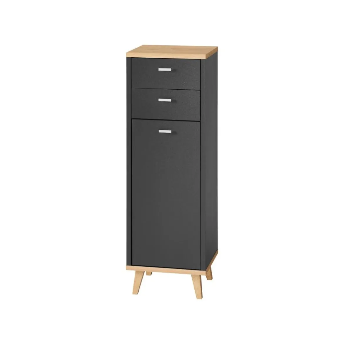 LIVARNO® Bad-Seitenschrank Corfu, anthrazit - B-Ware
