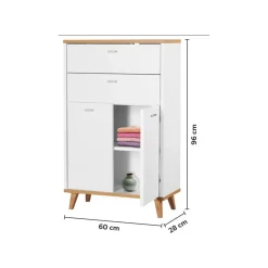 LIVARNO® Bad-Seitenschrank Corfu, weiß - B-Ware