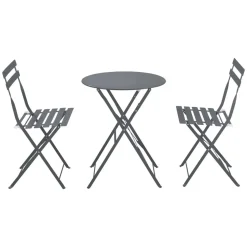 LIVARNO® Bistro-Set, 3-teilig (Anthrazit) - B-Ware sehr gut