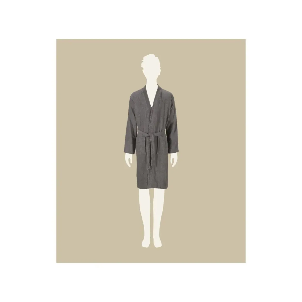 LIVARNO® Damen/Herren-Bademantel, M, grau - B-Ware neuwertig