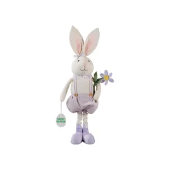 LIVARNO® Deko-Hase (Hase mit Blume flieder) - B-Ware neuwertig