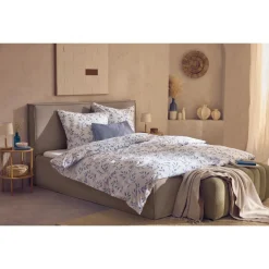 LIVARNO® Edel-Renforcé-Bettwäsche, 135 x 200 cm, Blätter - B-Ware neuwertig
