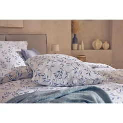 LIVARNO® Edel-Renforcé-Bettwäsche, 135 x 200 cm, Blätter - B-Ware neuwertig