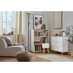 LIVARNO® Fellhocker (weiß) - B-Ware neuwertig