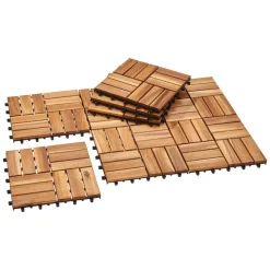 LIVARNO® Holzfliesen, 9 Stück - B-Ware