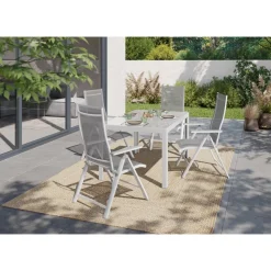 LIVARNO HOME Alu-Gartentisch »Houston« weiß, 140 x 92 x 74 cm - B-Ware
