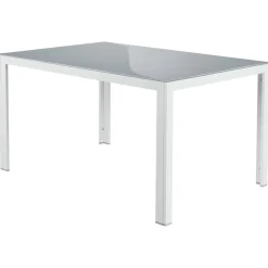 LIVARNO HOME Alu-Gartentisch »Houston« weiß, 140 x 92 x 74 cm - B-Ware