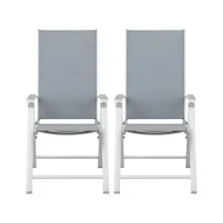 LIVARNO home Alu-Klappsessel Houston, 2er Set, weiß - B-Ware