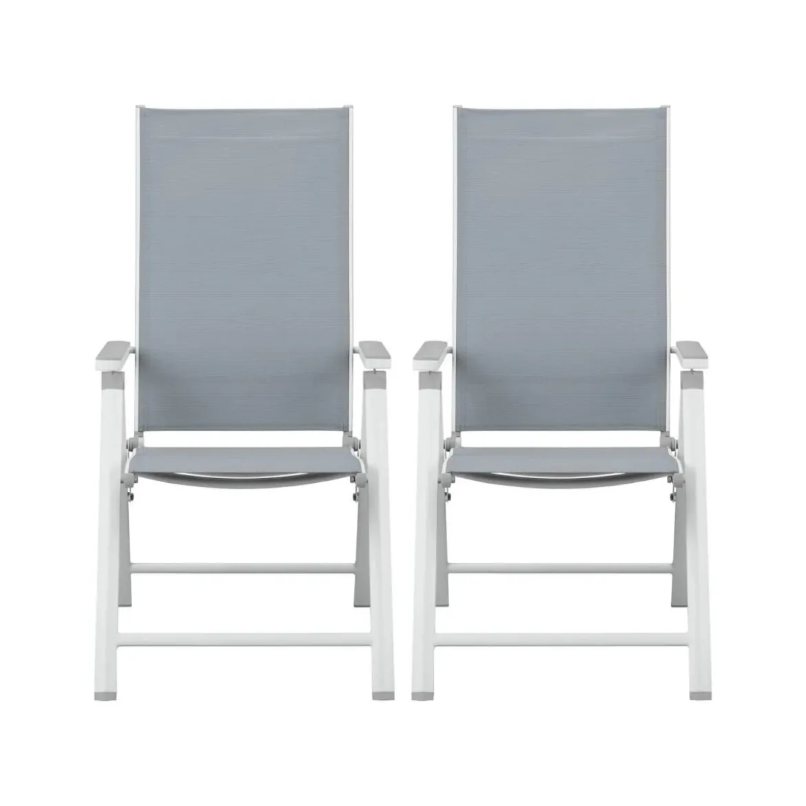 LIVARNO home Alu-Klappsessel Houston, 2er Set, weiß - B-Ware