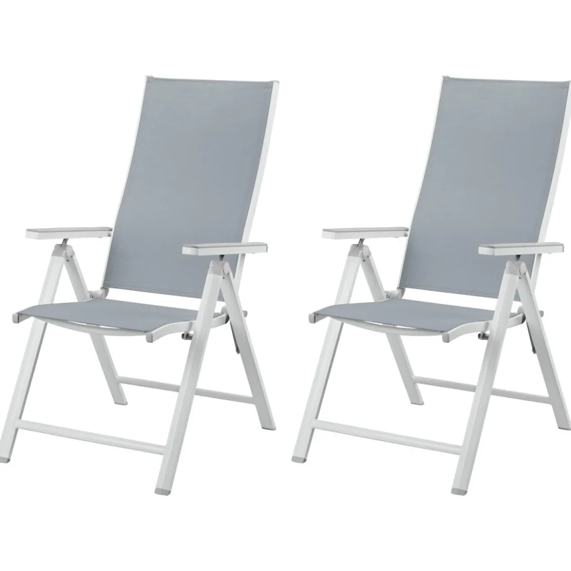 LIVARNO home Alu-Klappsessel Houston, 2er Set, weiß - B-Ware