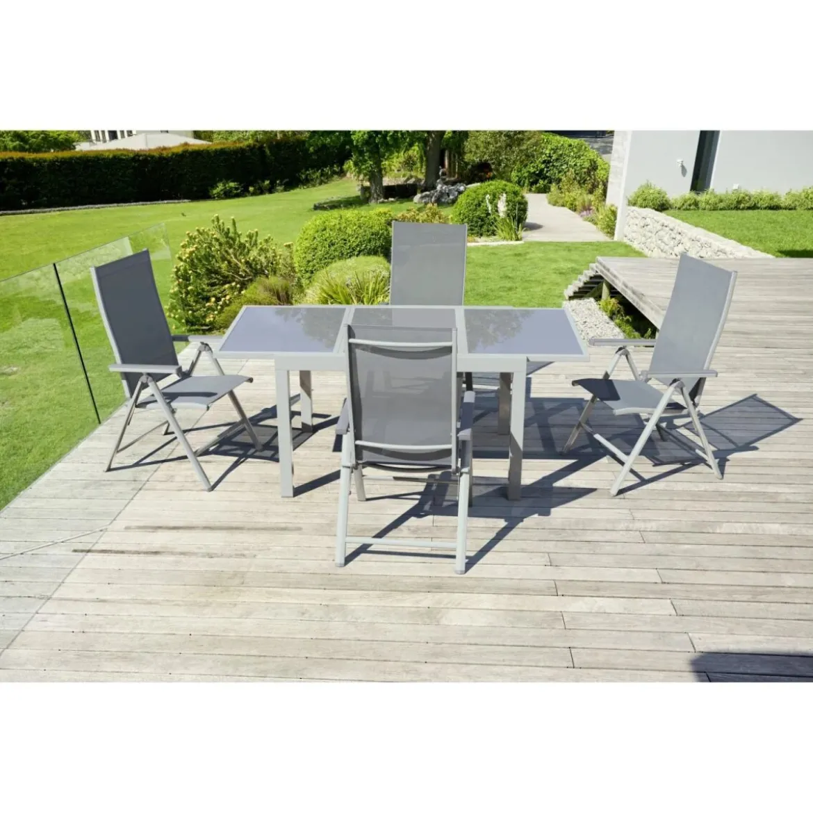 LIVARNO home Alu-Klappsessel Houston, 2er Set, weiß - B-Ware