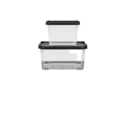 LIVARNO home Aufbewahrungsboxen, 2 Stück, transparent - B-Ware sonstiges