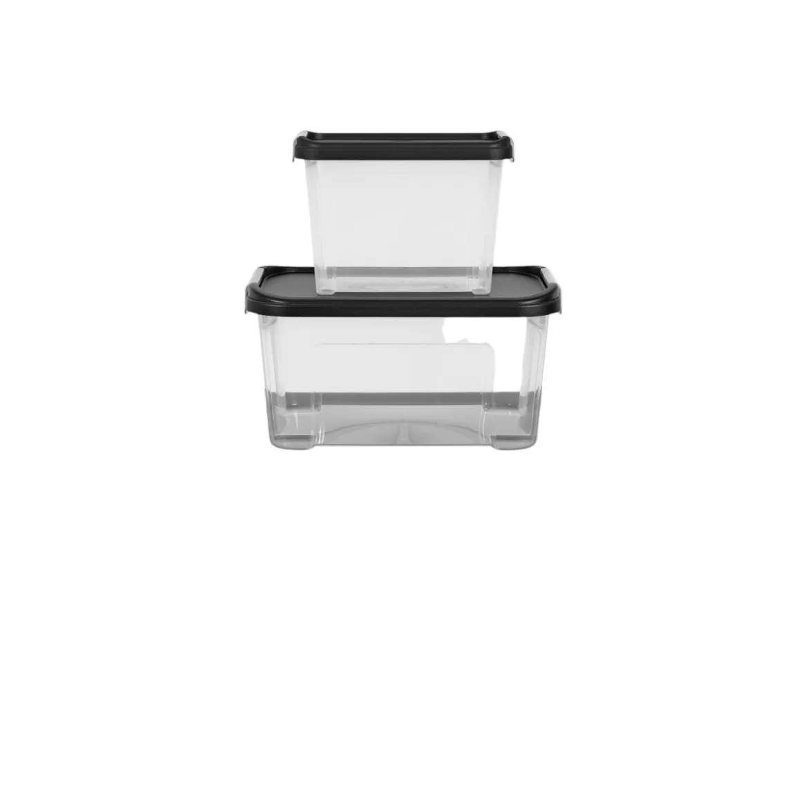 LIVARNO home Aufbewahrungsboxen, 2 Stück, transparent - B-Ware sonstiges