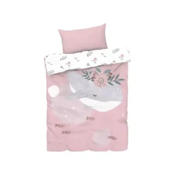 LIVARNO home Baby-Bettwäsche, 100 x 135 cm (Wal) - B-Ware neuwertig