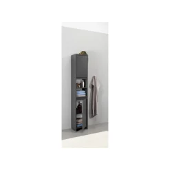 LIVARNO home Badezimmer-Hochschrank Oslo, anthrazit - B-Ware neuwertig