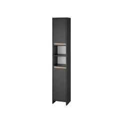 LIVARNO home Badezimmer-Hochschrank Oslo, anthrazit - B-Ware neuwertig