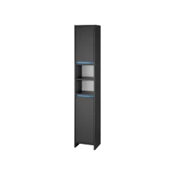 LIVARNO home Badezimmer-Hochschrank Oslo, anthrazit - B-Ware neuwertig
