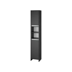 LIVARNO home Badezimmer-Hochschrank Oslo, anthrazit - B-Ware neuwertig