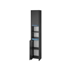 LIVARNO home Badezimmer-Hochschrank Oslo, anthrazit - B-Ware neuwertig
